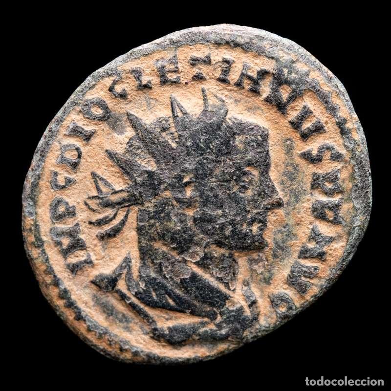 Monedas Imperio romano: Diocleciano (284-305) 1/4 follis radiado Cartago. VOT XX FK (4340)