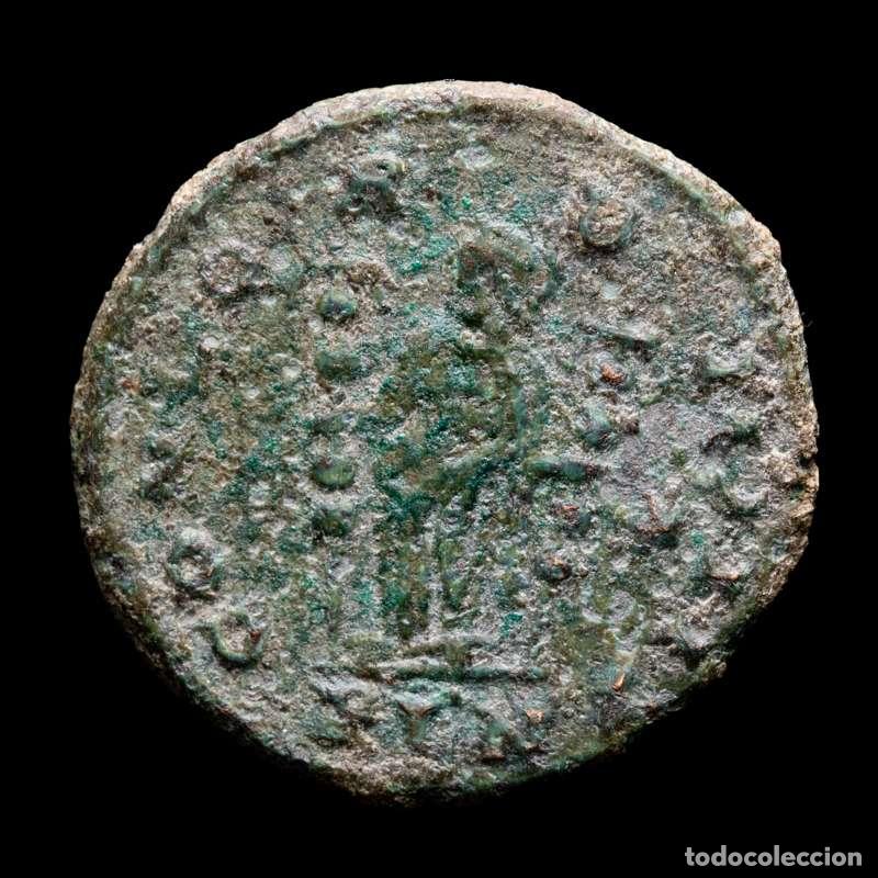 Monedas Imperio romano: Constantine I bronze follis, Lugdunum, CONCO-R-D-MILIT / PLN. Rare