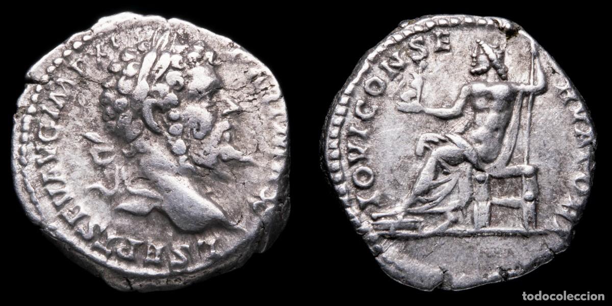 Monedas Imperio romano: Septimius Severus Denarius - IOVI CONSERVATORI - 17 mm / 3,17 gr.