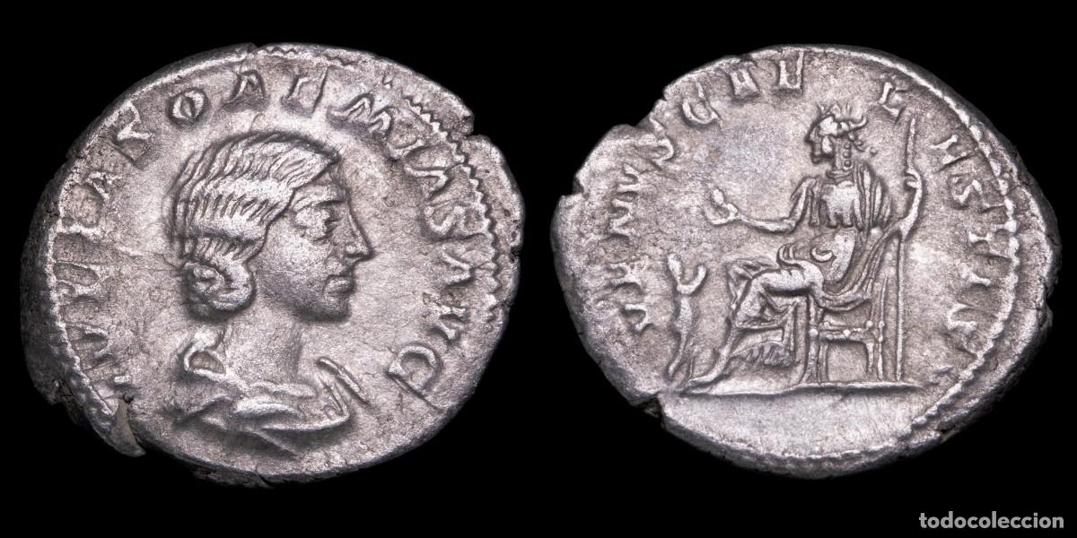 Monedas Imperio romano: Julia Soaemias Denarius - VENVS CAELESTIS - 21 mm / 3,68 gr.