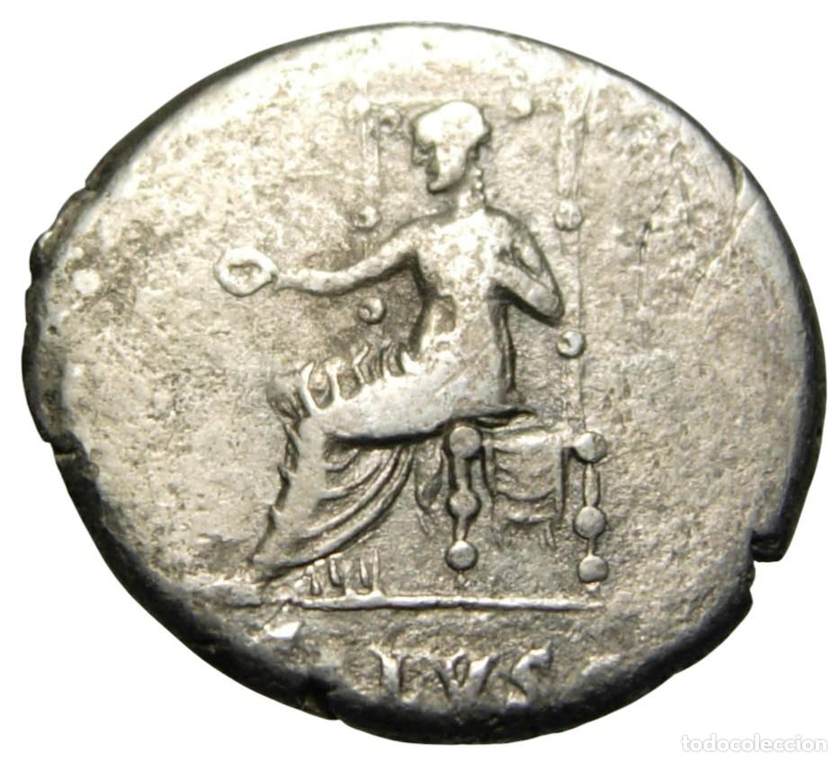 Monedas Imperio romano: Ner&oacute;n AR Denario (65-66 dC) Salus - Foto 2