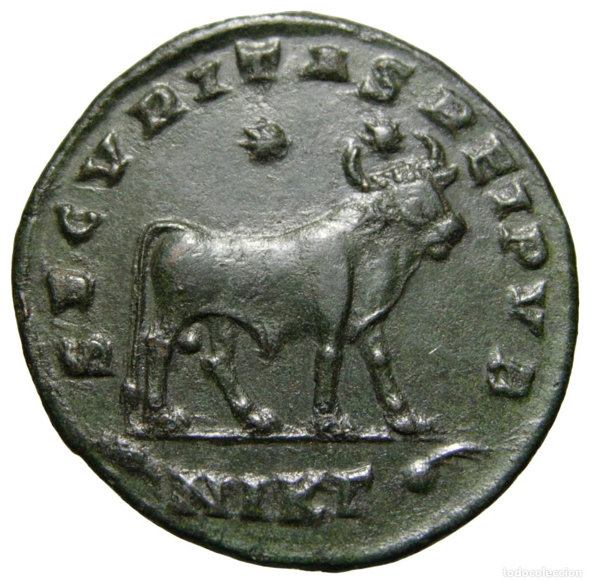 Monedas Imperio romano: Juli&aacute;n II el Ap&oacute;stata (360-363 dC) Doble Maiorina (8,70 g; 28 mm) Toro