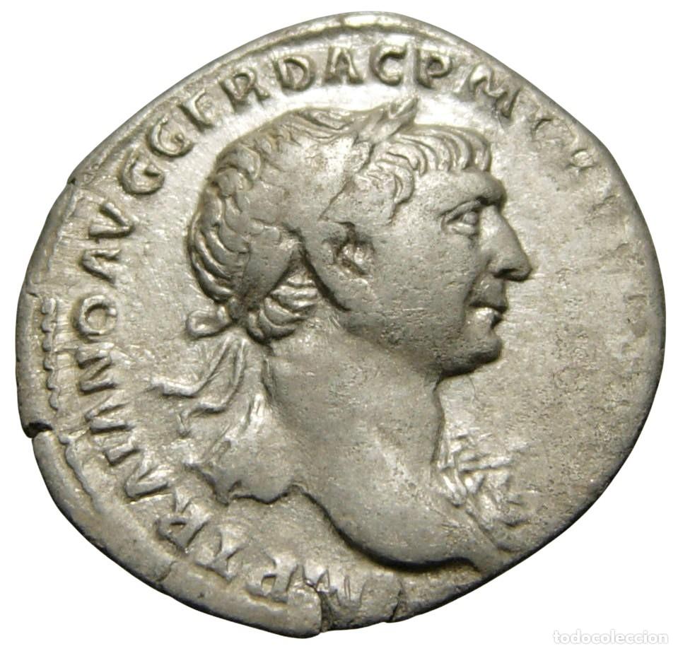 Monedas Imperio romano: Trajano (98-117 dC) AR Denario, Felicitas