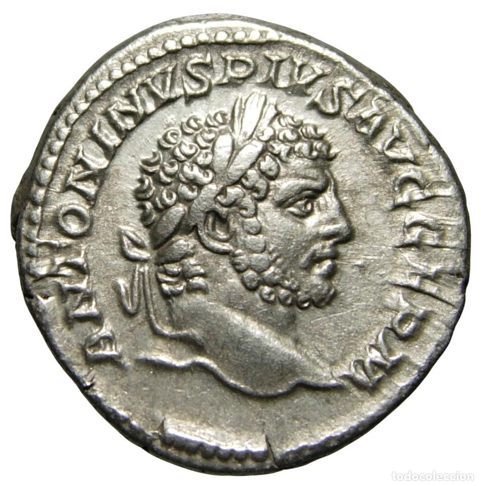Monedas Imperio romano: Caracalla (198-217 dC) AR Denario