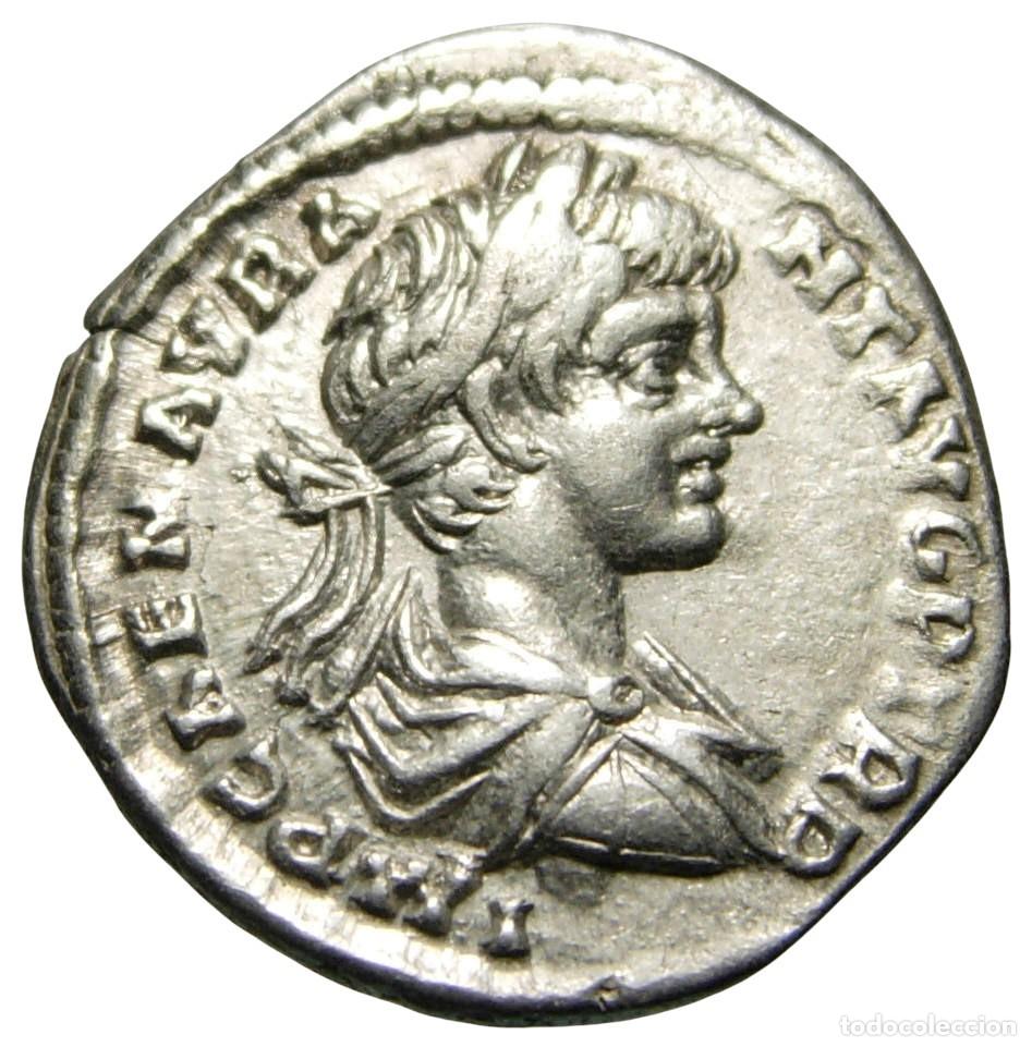 Monedas Imperio romano: Caracalla (1998-217 dC) AR Denario - MONETA