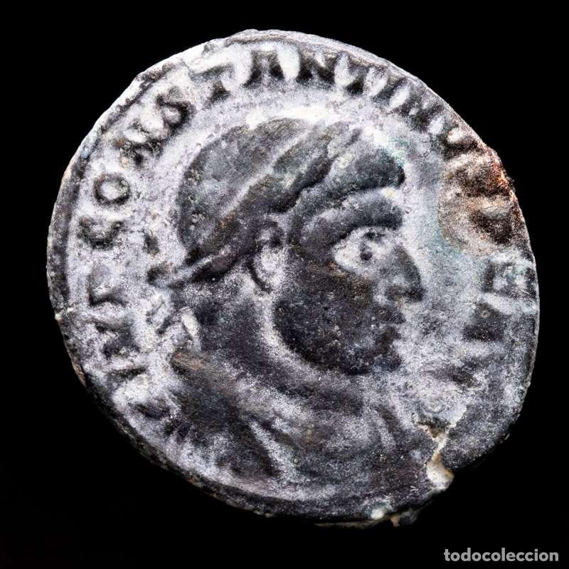 Monedas Imperio romano: Constantine I AE follis Arles SOLI INVICTO COMITI T-F. SARL RIC 76