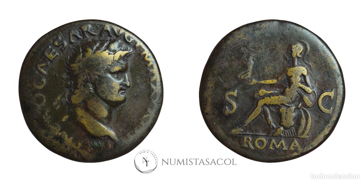 Monedas Imperio romano: NT / SESTERCIO NERON REV. ROMA (A1223) - Foto 3