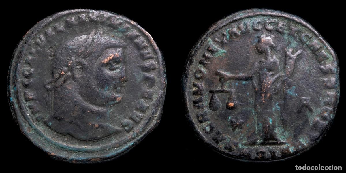 Monedas Imperio romano: Galerius As - SACRA MONETA AVGG ET CAESS NOSTR, Siscia - 27 mm / 10,62