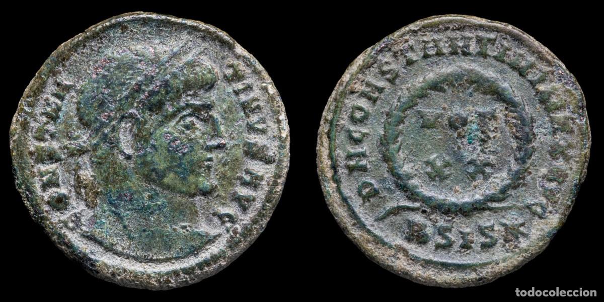 Monedas Imperio romano: Constantine I Follis - D N CONSTANTINI MAX AVG VOT XX, Siscia -19 mm / 3,12 gr.
