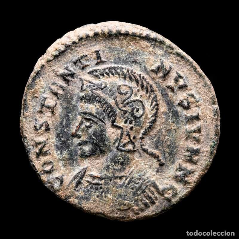 Monedas Imperio romano: Constantino II &AElig; Follis Londinium. BEAT TRA☆☆☆NQLITAS / PLON (4236)