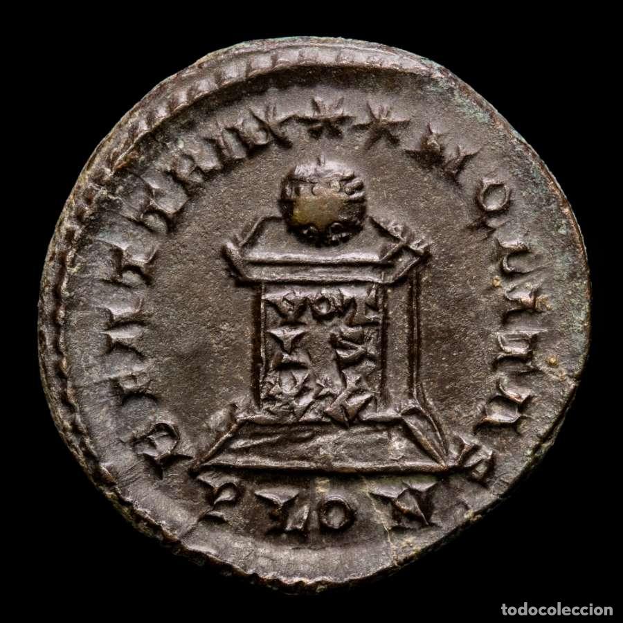 Monedas Imperio romano: Constantino II &AElig; Follis. Londinium. BEAT TRA☆☆☆NQLITAS / PLON (344)