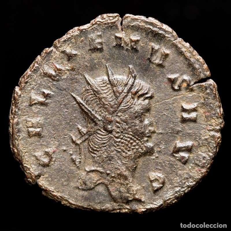 Monedas Imperio romano: Galieno 253-268, Antoniniano, Roma. AETERNITAS AVG - &Gamma; Sol (15139)