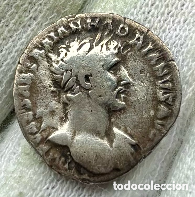 Monedas Imperio romano: Moneda Romana PLATA. Denario ADRIANO (118d.C)