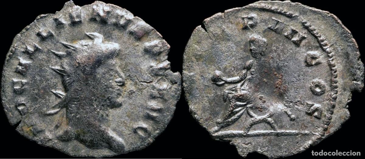 M&uuml;nzen R&ouml;misches Reich: Gallienus Antoninianus - PM TR P VII COS - 23 mm / 1.41 gr