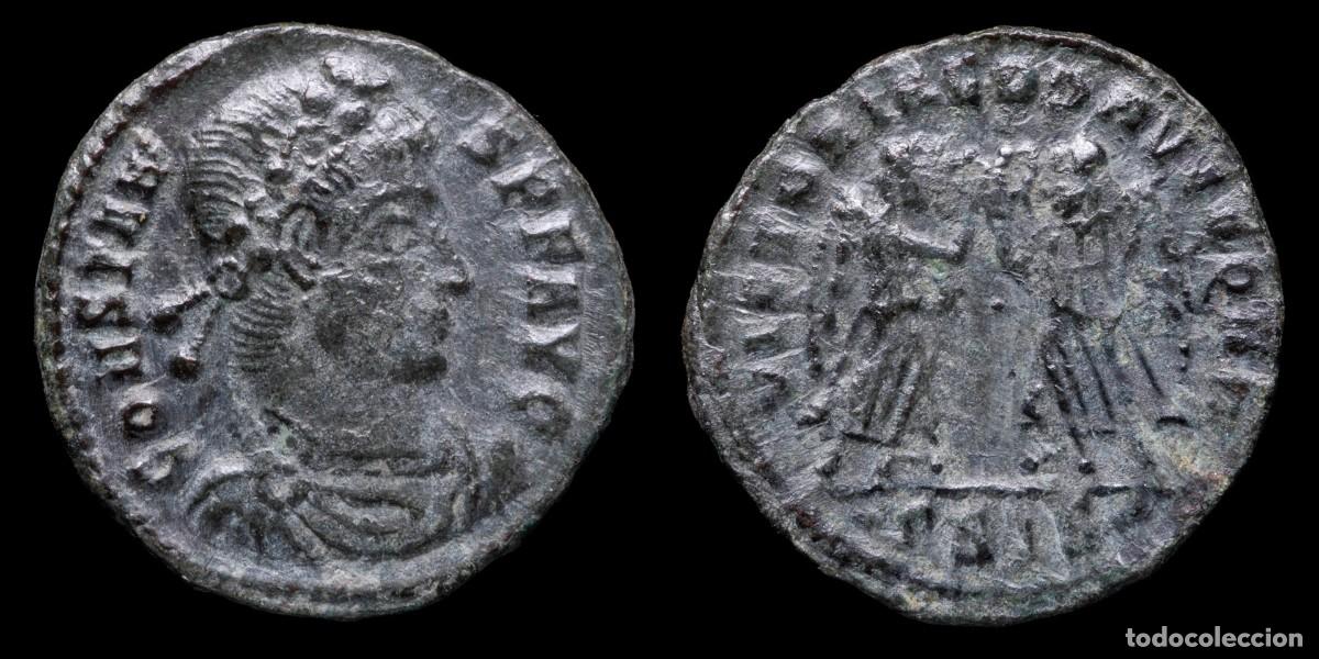 Monedas Imperio romano: Constans - VICTORIAE DD AVGG Q NN, Siscia - 16 mm / 1,52 gr.