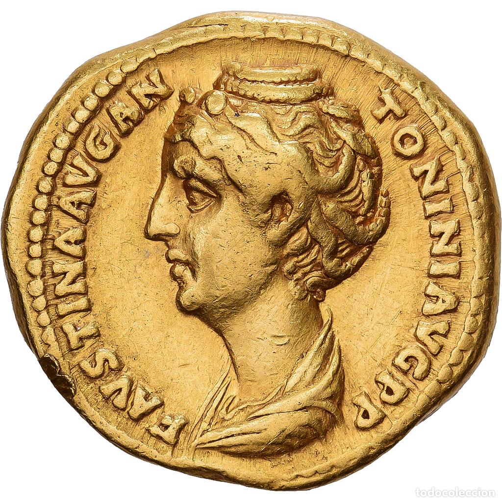 Monedas Imperio romano: [#982523] Roman Empire, Faustina I, Aureus, 138-139, Rome, Oro, MBC, Cohen:288