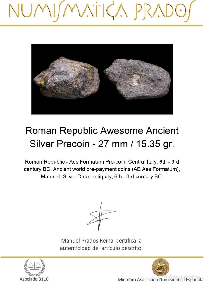 Monedas Imperio romano: Ancient Silver Precoin - 27 mm / 15.35 gr. - Foto 2