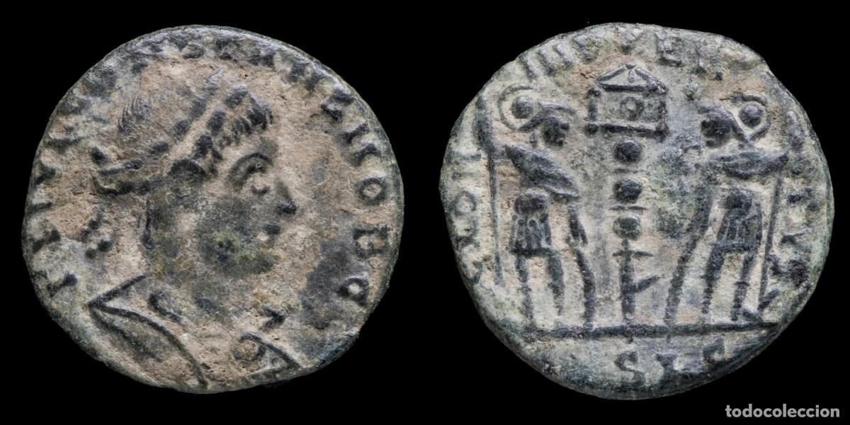 Monedas Imperio romano: Constans - GLORIA EXERCITVS, Lugdunum - 16 mm / 1,50 gr.
