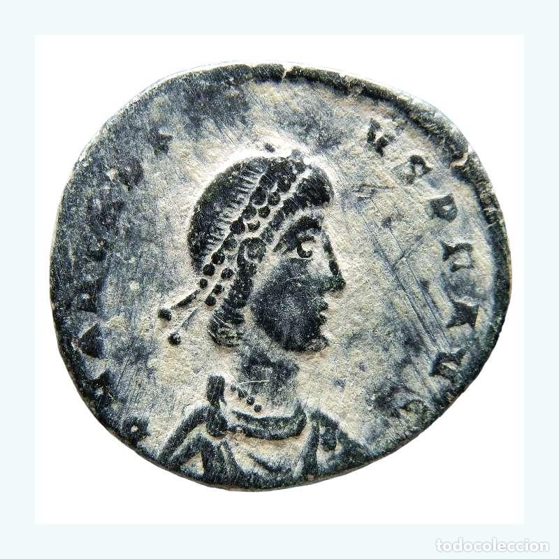 Monedas Imperio romano: Arcadio 383-408 dC Maiorina Nicomedia GLORIA ROMANORVM SMNB. 794-M