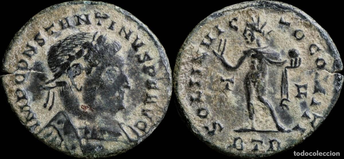 M&uuml;nzen R&ouml;misches Reich: Constantine I - SOLI INVICTO COMITI, Trier - 20 mm / 3.06 gr