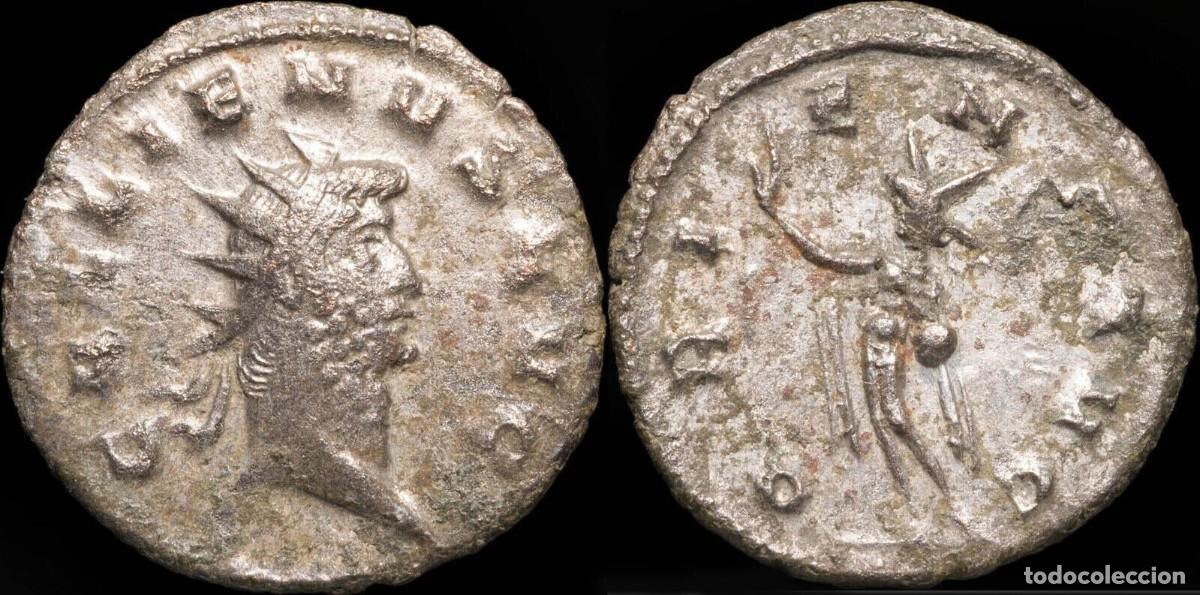 Monedas Imperio romano: Gallienus Antoninianus - ORIENS AVG - 21 mm / 2.67 gr.