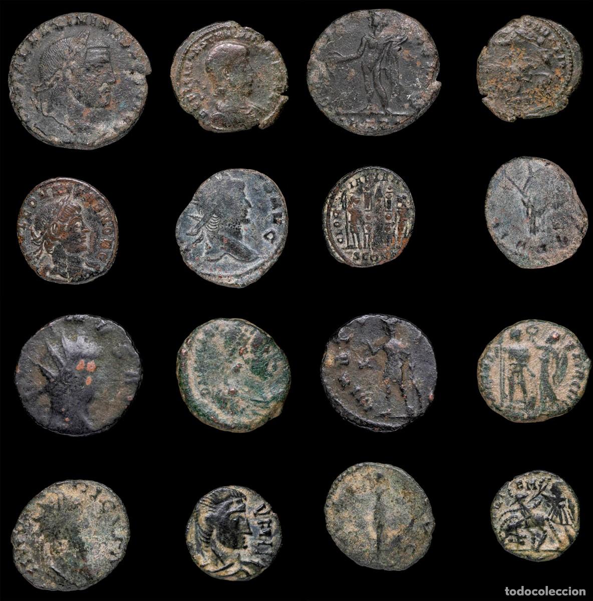 Monedas Imperio romano: Roman Empire Lot of 8 coins minted between the 3rd and 4th centuries AD.