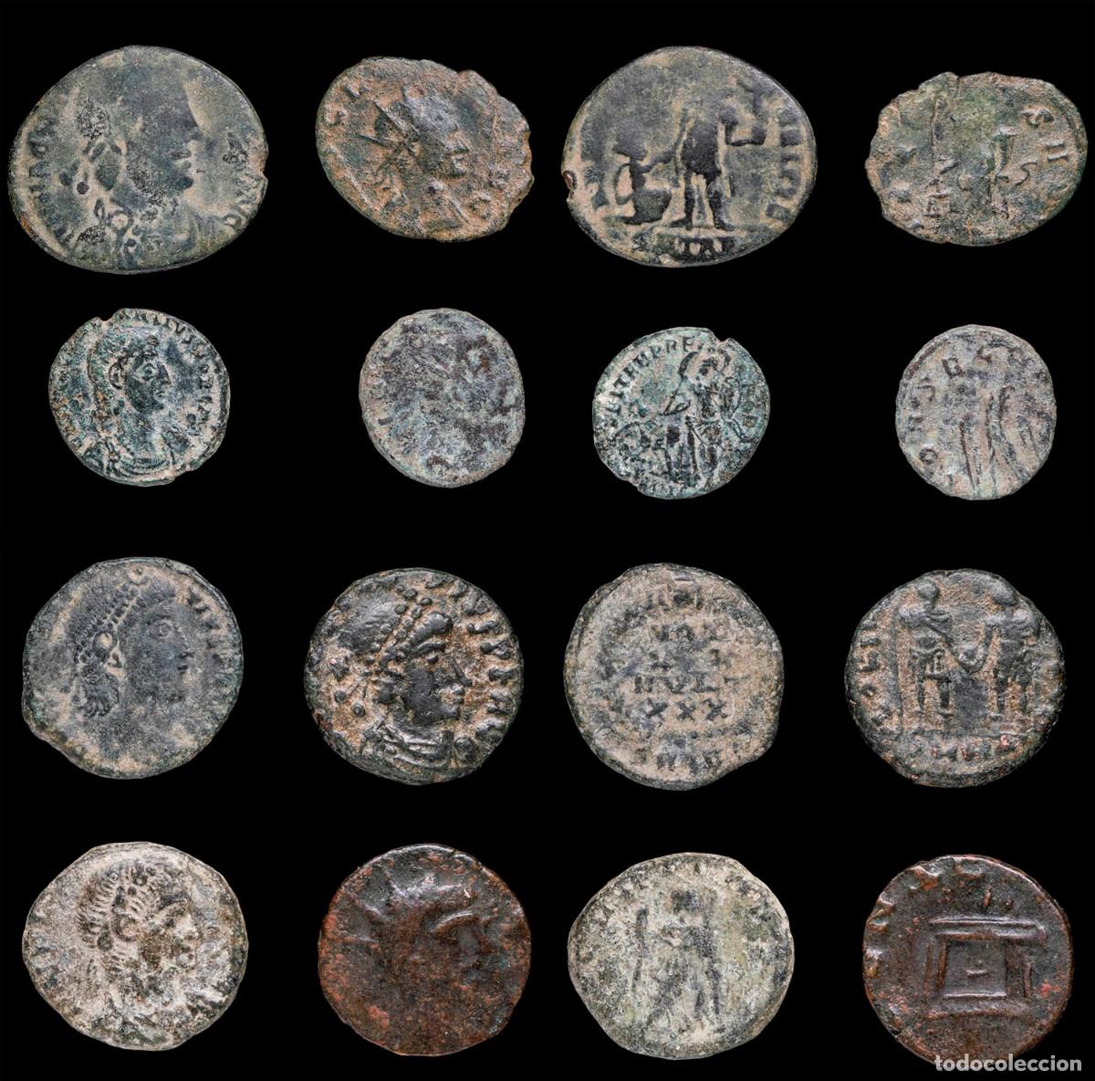 Monedas Imperio romano: Roman Empire Lot of 8 coins minted between the 3rd and 4th centuries AD.