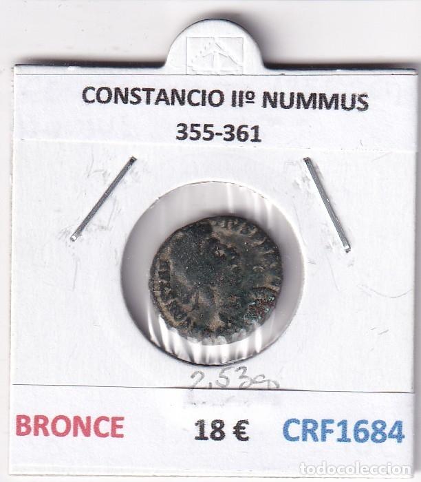 Monedas Imperio romano: CRF1684 MONEDA ROMANA CONSTANCIO II&ordm; NUMMUS 355-361 BRONCE