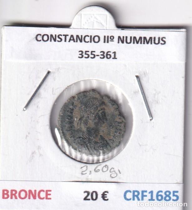 Monedas Imperio romano: CRF1685 MONEDA ROMANA CONSTANCIO II&ordm; NUMMUS 355-361 BRONCE