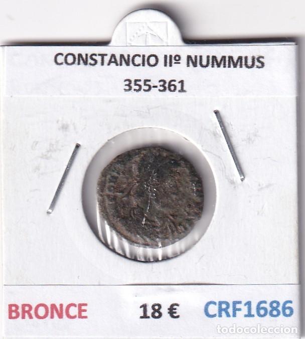 Monedas Imperio romano: CRF1686 MONEDA ROMANA CONSTANCIO II&ordm; NUMMUS 355-361 BRONCE