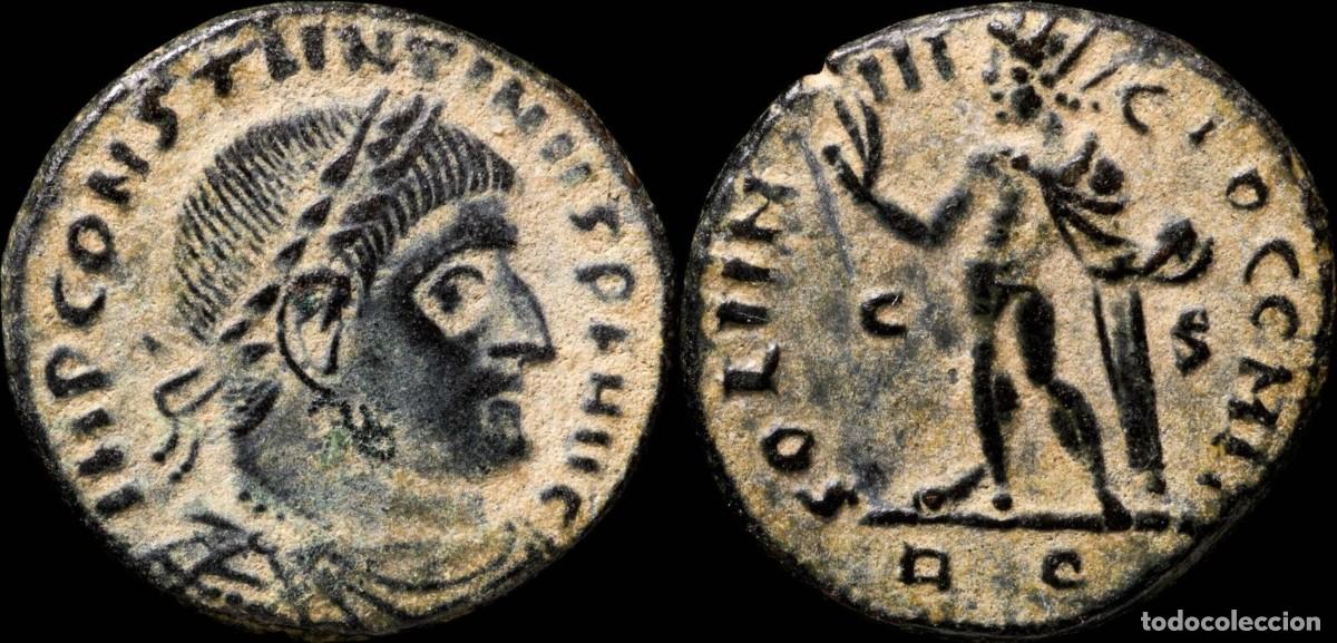 Monedas Imperio romano: Constantine I - SOLI INVICTO COMITI, Rome - 19 mm / 3.54 gr.