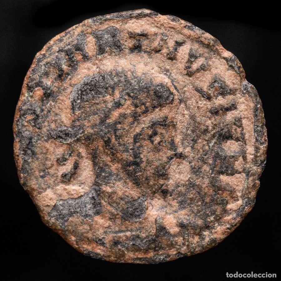 Monedas Imperio romano: Imperio Romano Constantino II C&eacute;sar &AElig; Follis GLORIA EXERCITVS &bull;PLG