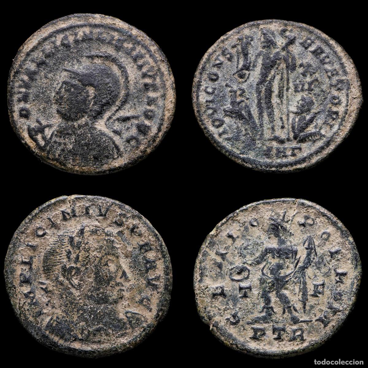 Monedas Imperio romano: Licinius Follis - IOVI CONSERVATORI/GENIO AVGVSTI - 2 Coins Lot.