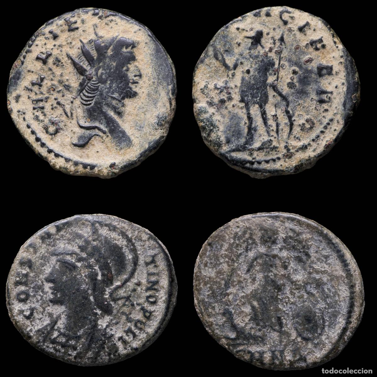 Monedas Imperio romano: Gallienus & Constantine I - MARTI PACIFERO/CONSTANTINOPOLIS - 2 Coins Lot.