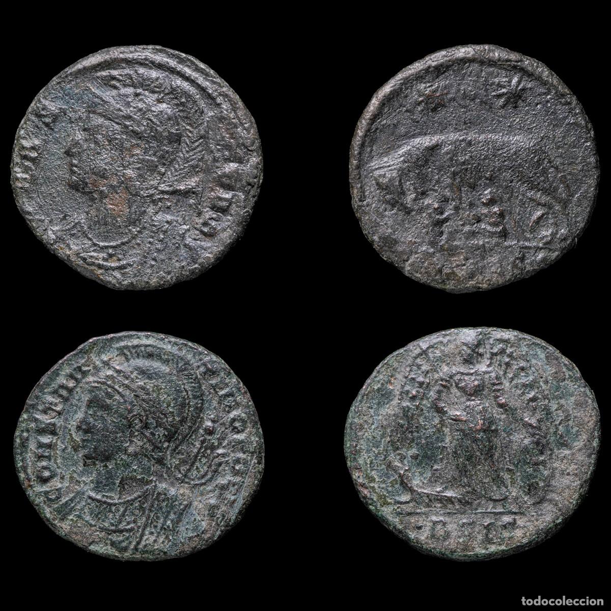 Monedas Imperio romano: Constantine I Commemorative Series - VRBS ROMA/CONSTANTINOPOLIS - 2 Coins Lot.
