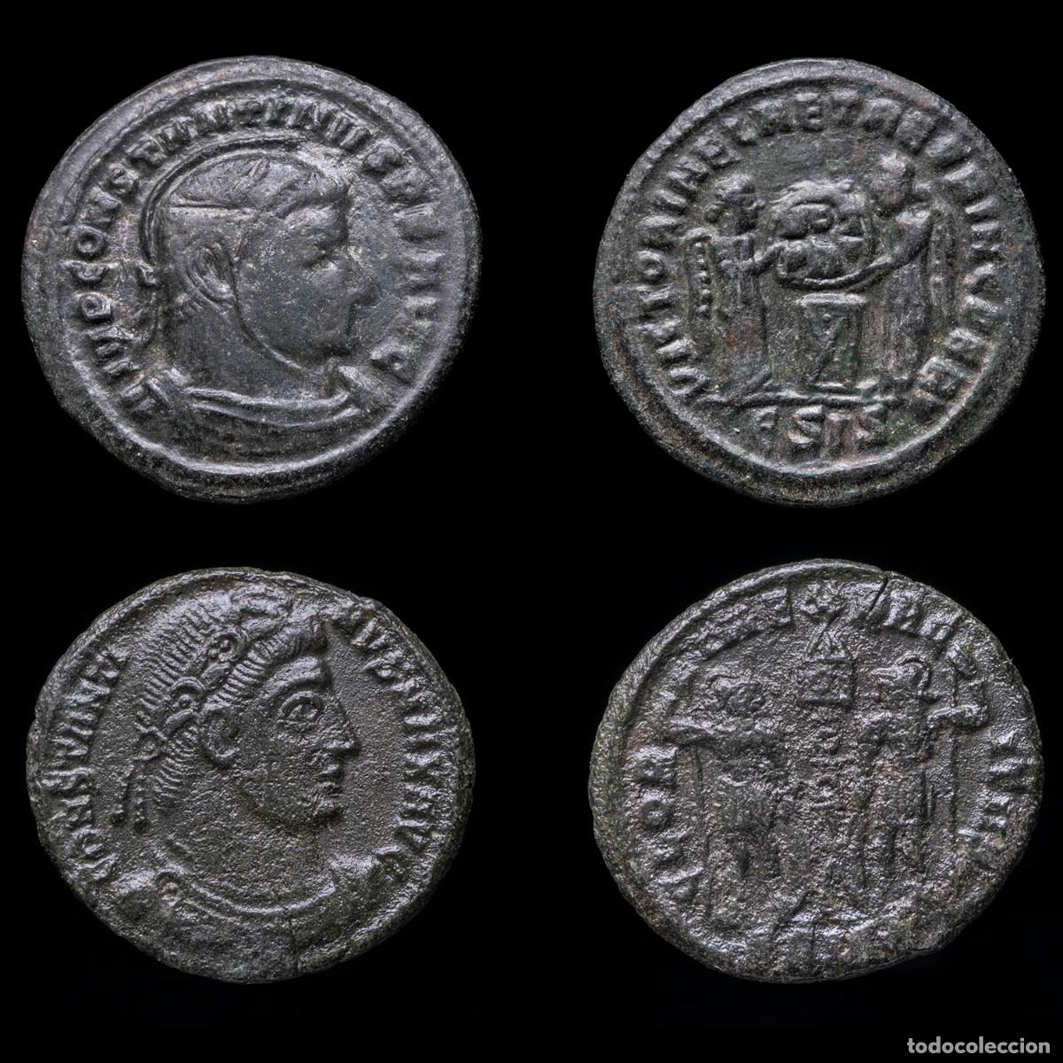 Monedas Imperio romano: Constantine I - VICTORIAE LAETAE PRINC PERP/GLORIA EXERCITVS - 2 Coins Lot.