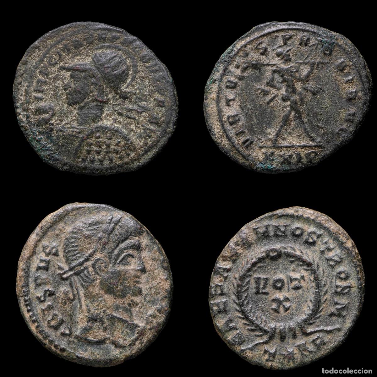 Monedas Imperio romano: Probus & Crispus - VIRTVS PROBI AVG/CAESARVM NOSTRORVM - 2 Coins Lot.