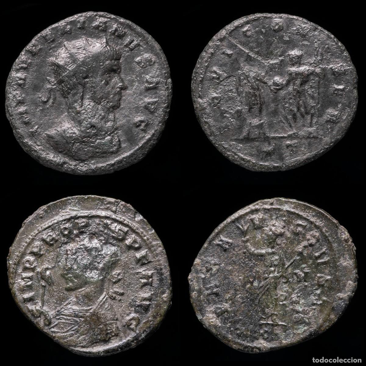 Monedas Imperio romano: Aurelianus & Probus Antoninianus - IOVI CONSER/PAX AVGVSTI - 2 Coins Lot.