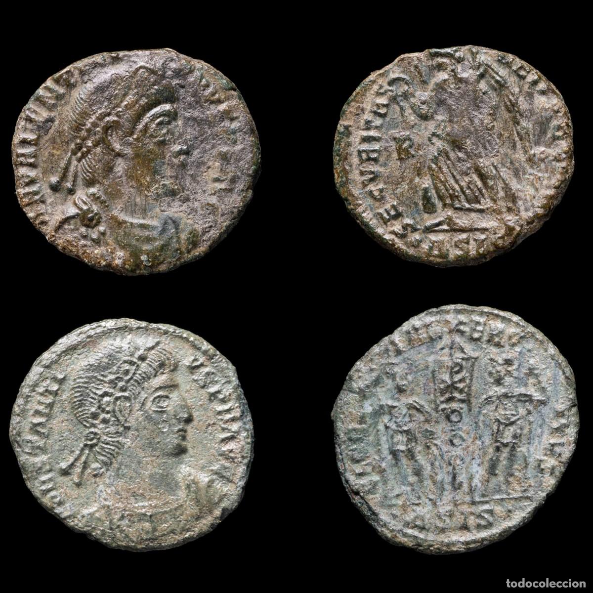 Monedas Imperio romano: Valentinian I & Constantine I - SECVRITAS REIPVBLICAE/GLORIA EXERCITVS - 2 Coins Lot.