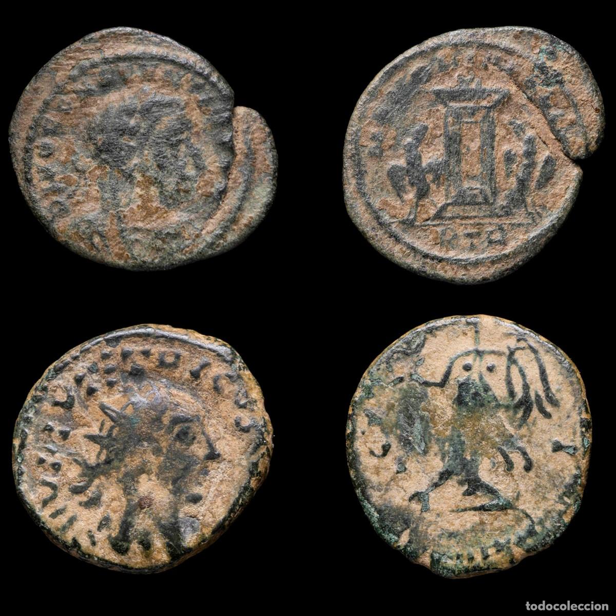 Monedas Imperio romano: Constantius Chlorus & Tetricus - MEMORIA FELIX/Barbarous - 2 Coins Lot.