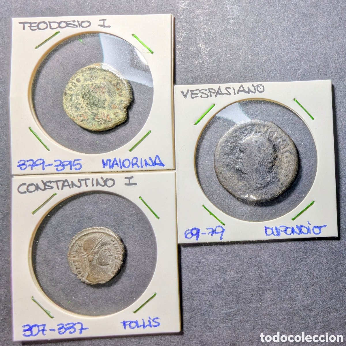 Monedas Imperio romano: Lote 3 monedas romanas antiguas