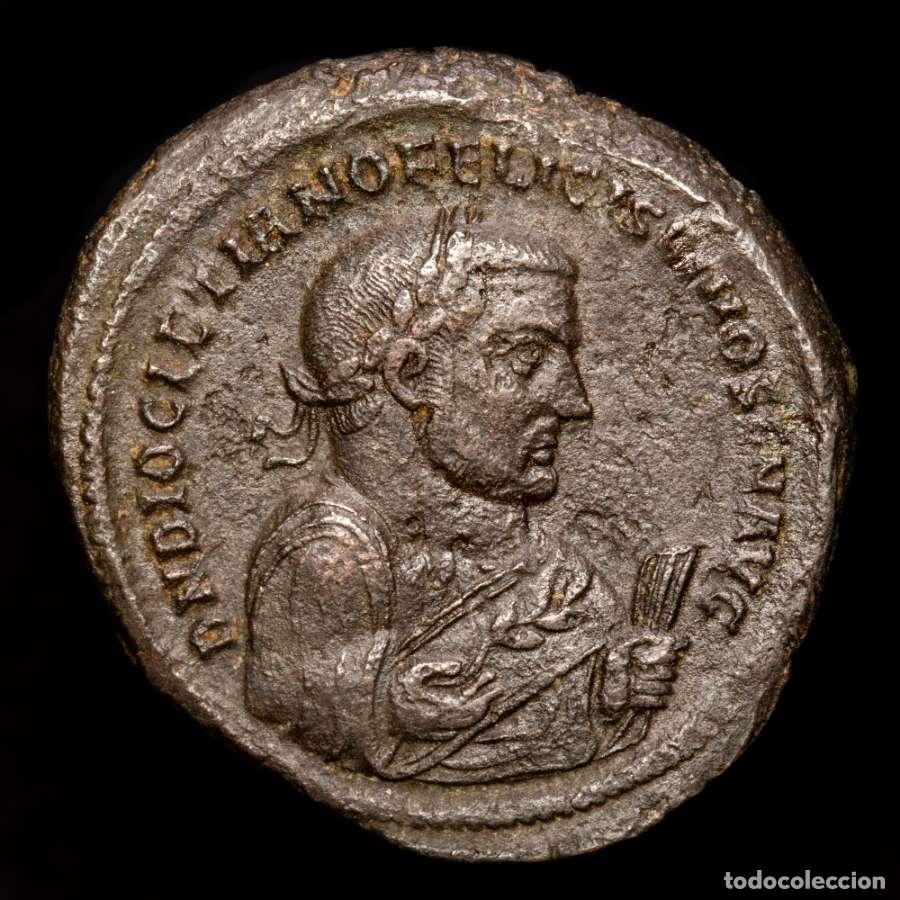Monedas Imperio romano: Diocleciano Follis. Antioquia, PROVIDENTIA DEORVM QVIES AVGG &Gamma; / ANT