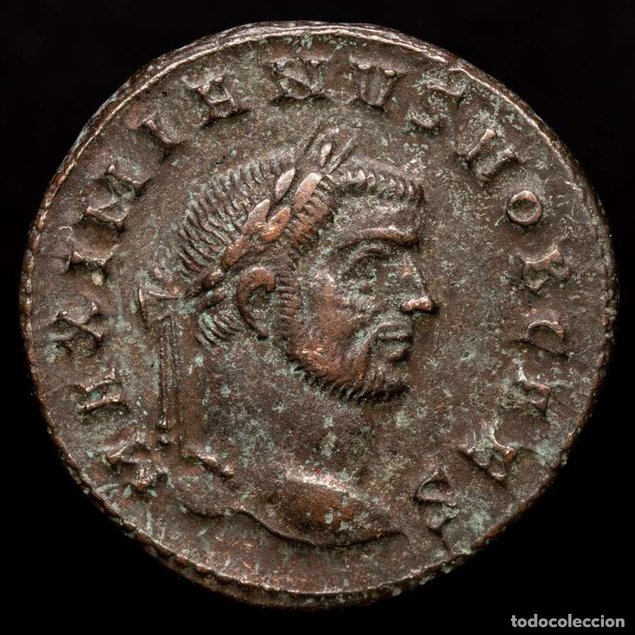 Monedas Imperio romano: Galerio 305-311 d.C. Follis - GENIO POPVLI ROMANI ✩ / PT Ticinum