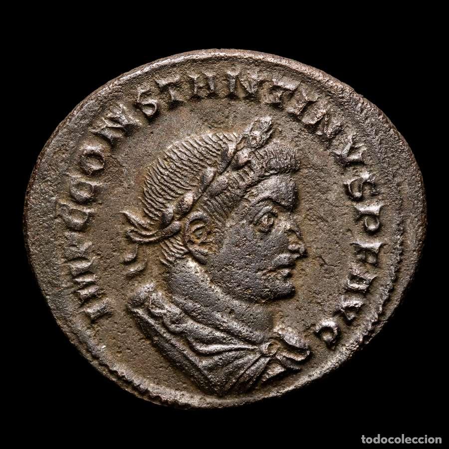 Monedas Imperio romano: Constantino I, Follis - Lugdunum - GENIO POP ROMANI / PLG