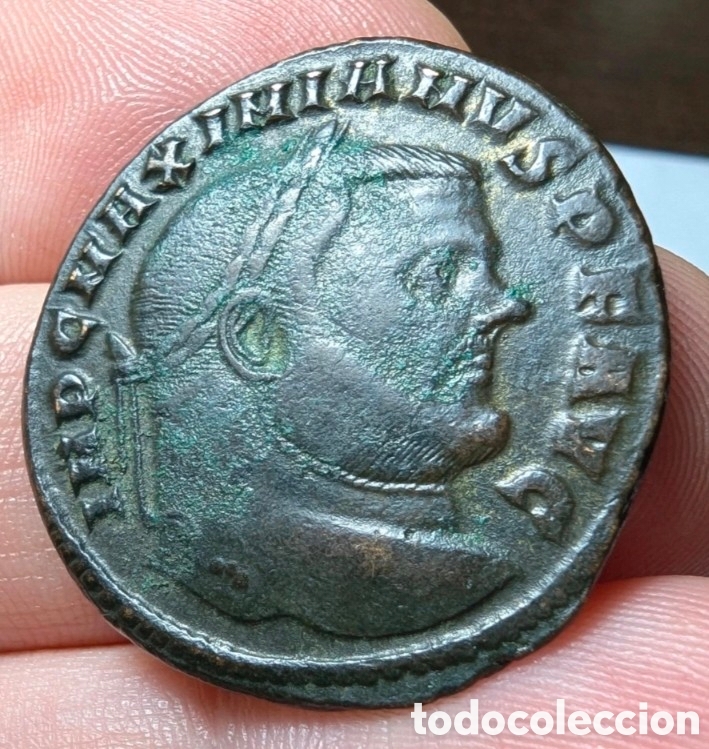 Monedas Imperio romano: Follis Maximiano H&eacute;rcules 303-305 d.C. Roma