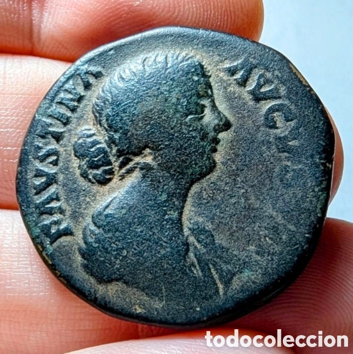 Monedas Imperio romano: Sestercio Faustina II La Menor 161-176 d.C.