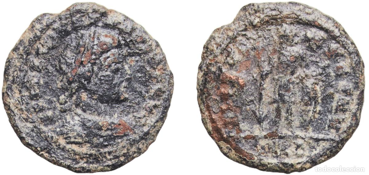 Monedas Imperio romano: Rome Roman Empire 4th - 5th Centuries AE Nummus Bronze 1.68g VF