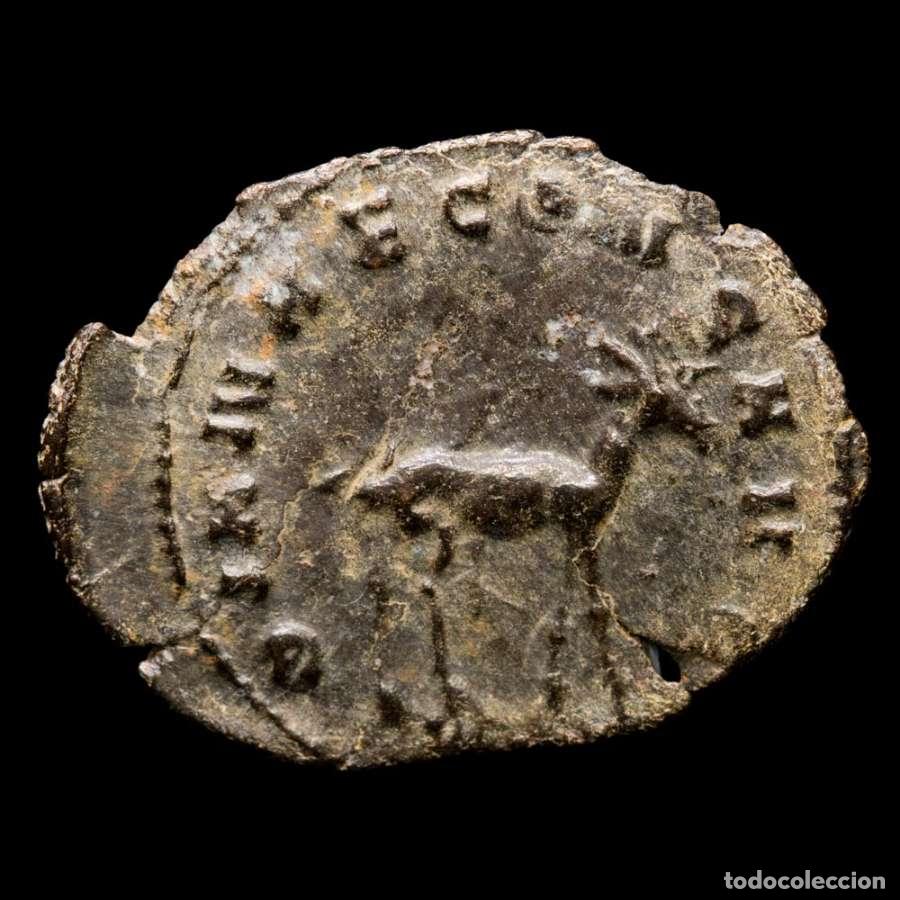 Monedas Imperio romano: Galieno. Antoniniano, Roma. DIANAE CONS AVG XI - ant&iacute;lope (232)