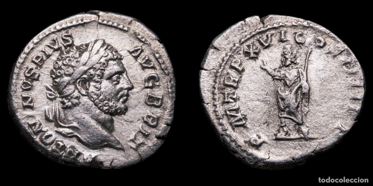 Monedas Imperio romano: Caracalla Denarius - PM TR P XVI COS IIII PP - 18 mm / 3,16 gr.