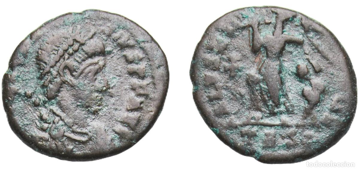 Monedas Imperio romano: Rome Roman Empire 4th - 5th Centuries AE Nummus Bronze 1.36g VF